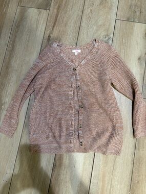 GB girls Open Knit Button-Front Cardigan